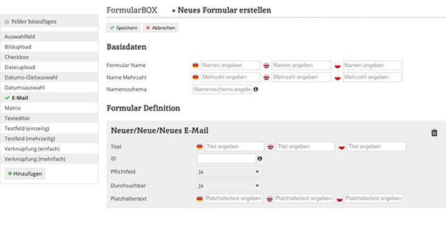 Formulare - FormularBOX Intranet Formulare Vorlage erstellen